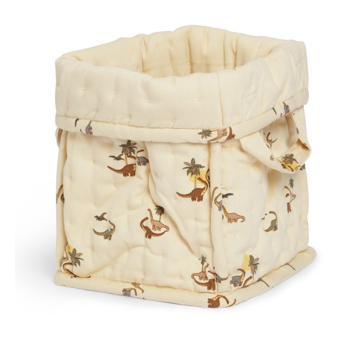 Konges Slojd - Panier de rangement matelassé en coton bio - Ocre