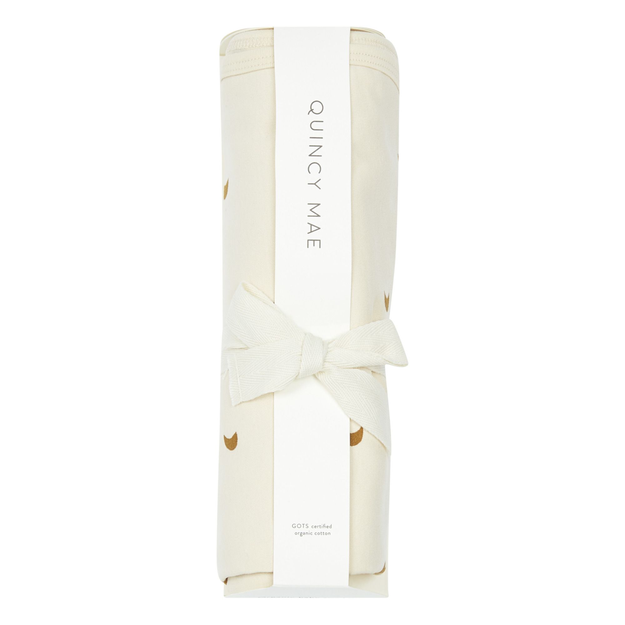 Quincy Mae - Couverture Lunes Coton Bio - Ecru