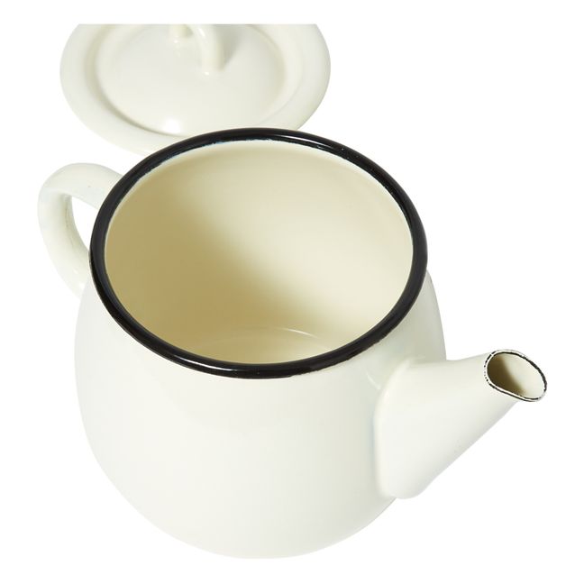 Enamel Teapot - 1L Ivory