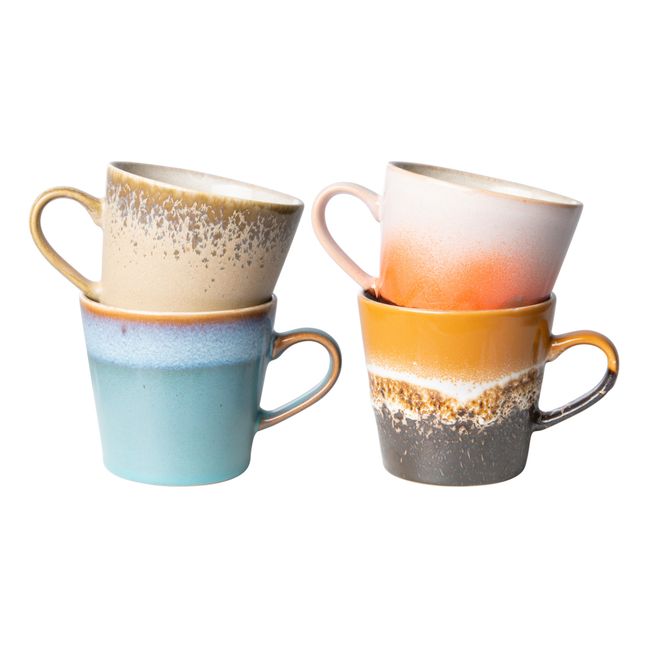 70s Ceramic Mugs - Set of 4