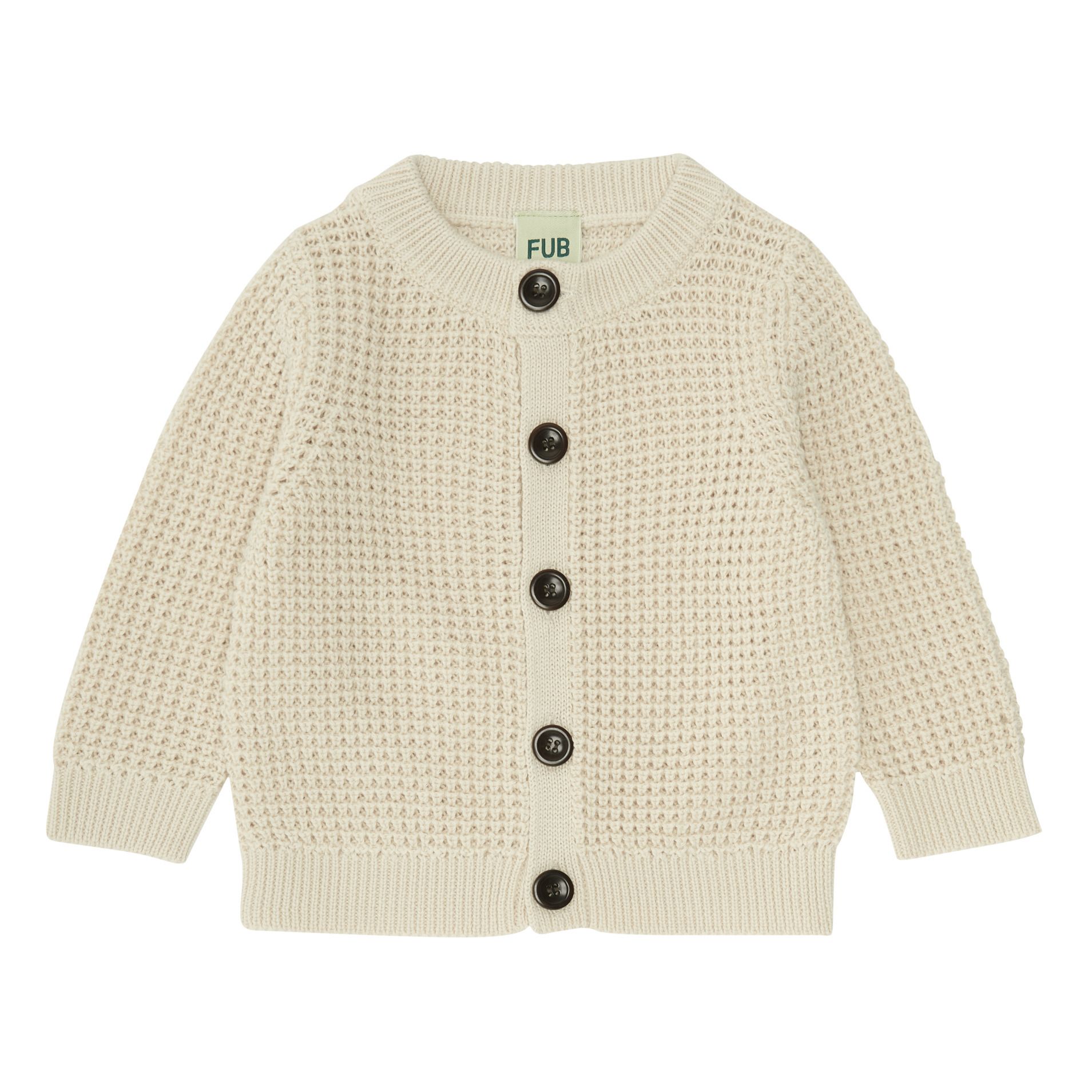 FUB - Cardigan Coton Bio - Fille - Ecru