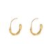 Moto Mini Hoop Earrings Gold- Miniature produit n°0
