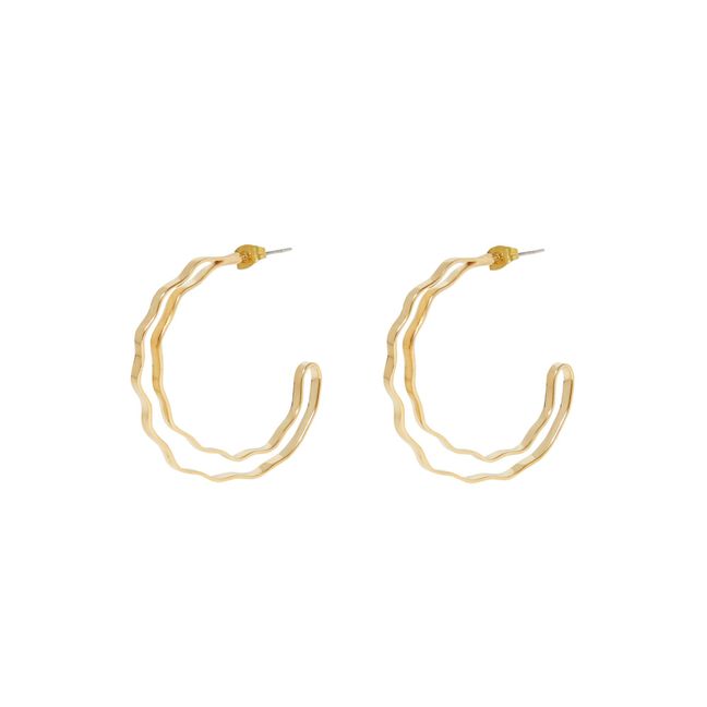 Fuliwa Hoop Earrings Gold