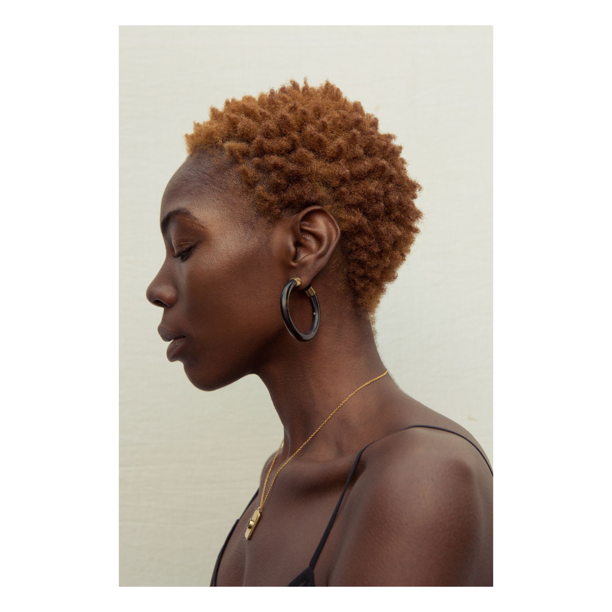 Corne Hoop Earrings Negro- Imagen del producto n°1