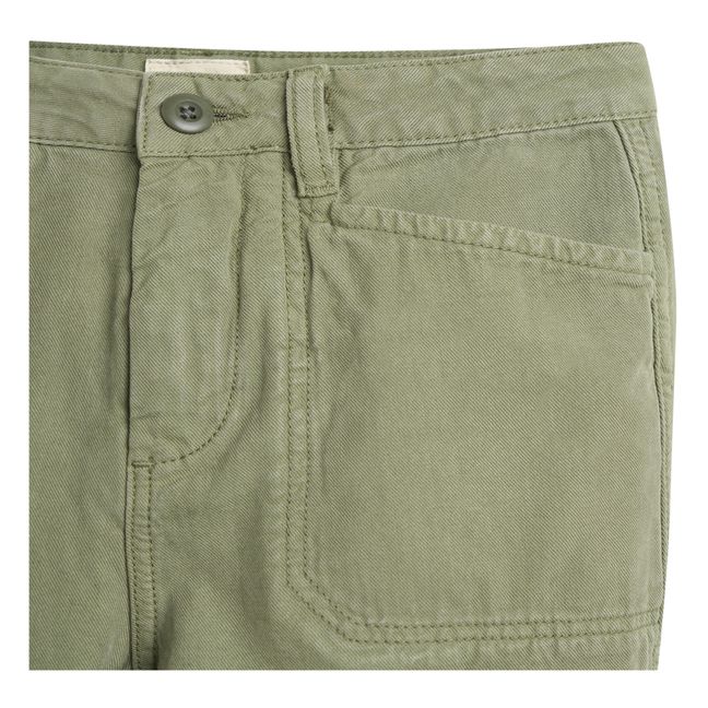 Perrig Straight-Leg Trousers Verde Kaki