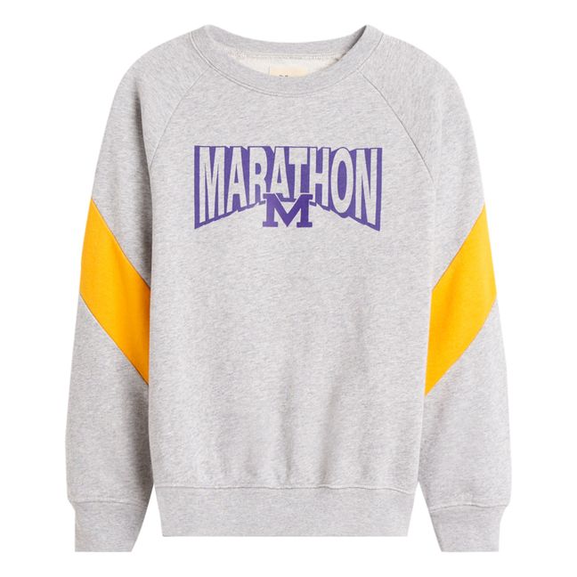 Firsty Vintage College Sweatshirt Gris