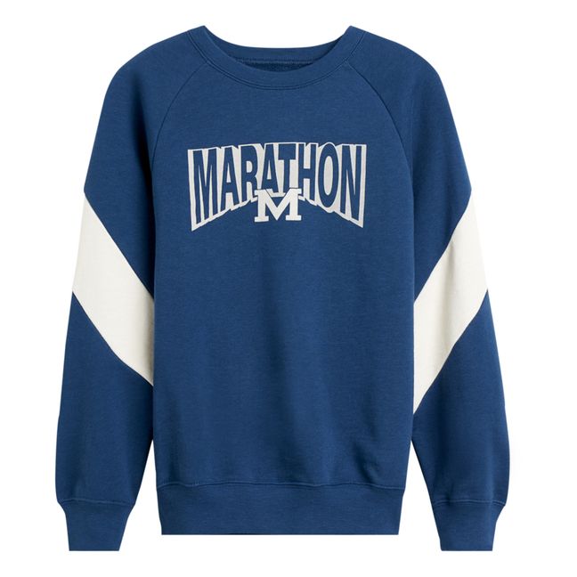 Sweatshirt College Vintage Firsty Blau