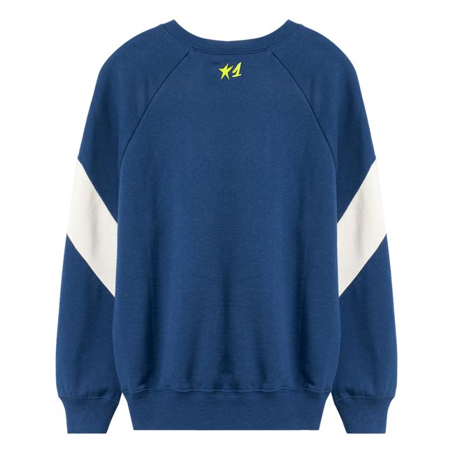 Firsty Vintage College Sweatshirt Blue