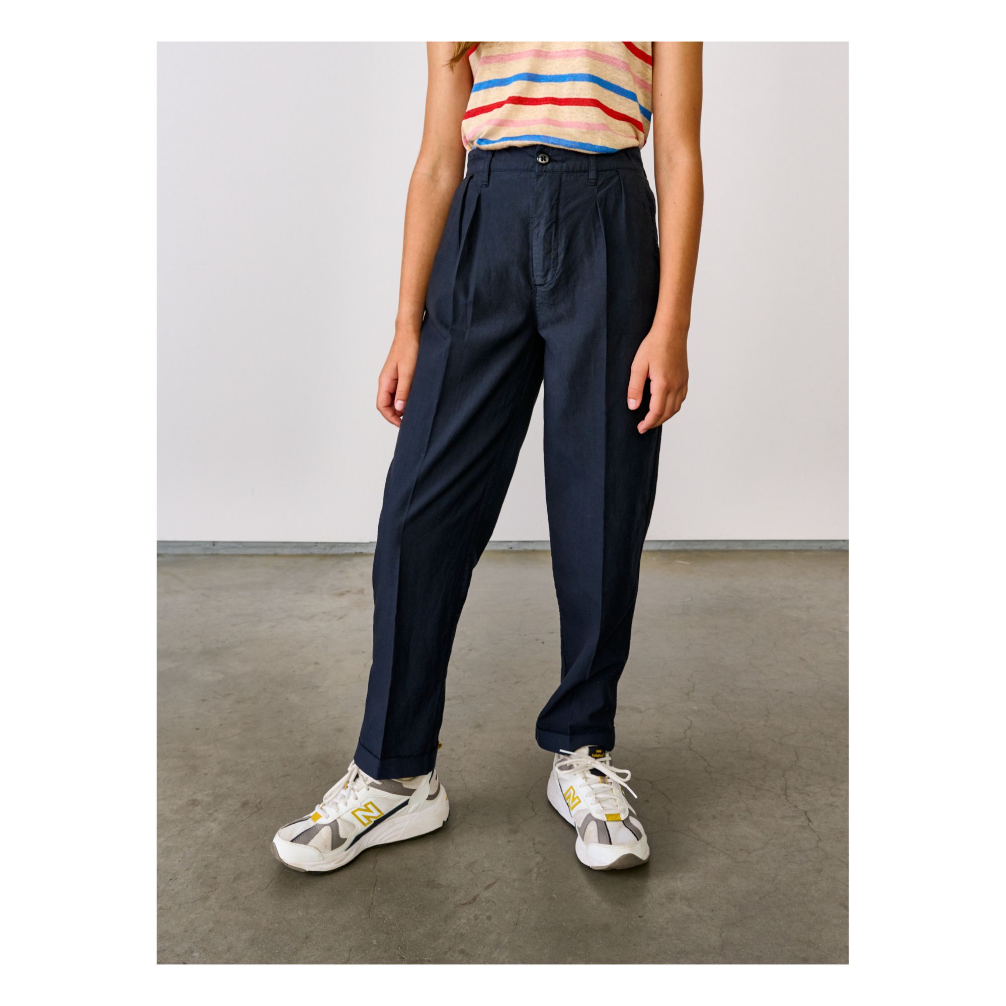 Peace Straight-Leg Trousers Navy blue 