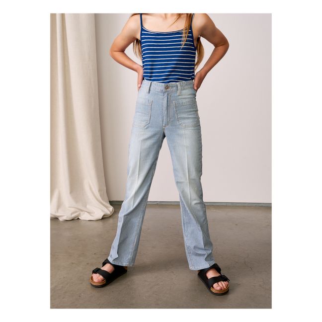 Pepy Striped Jeans Azul Claro