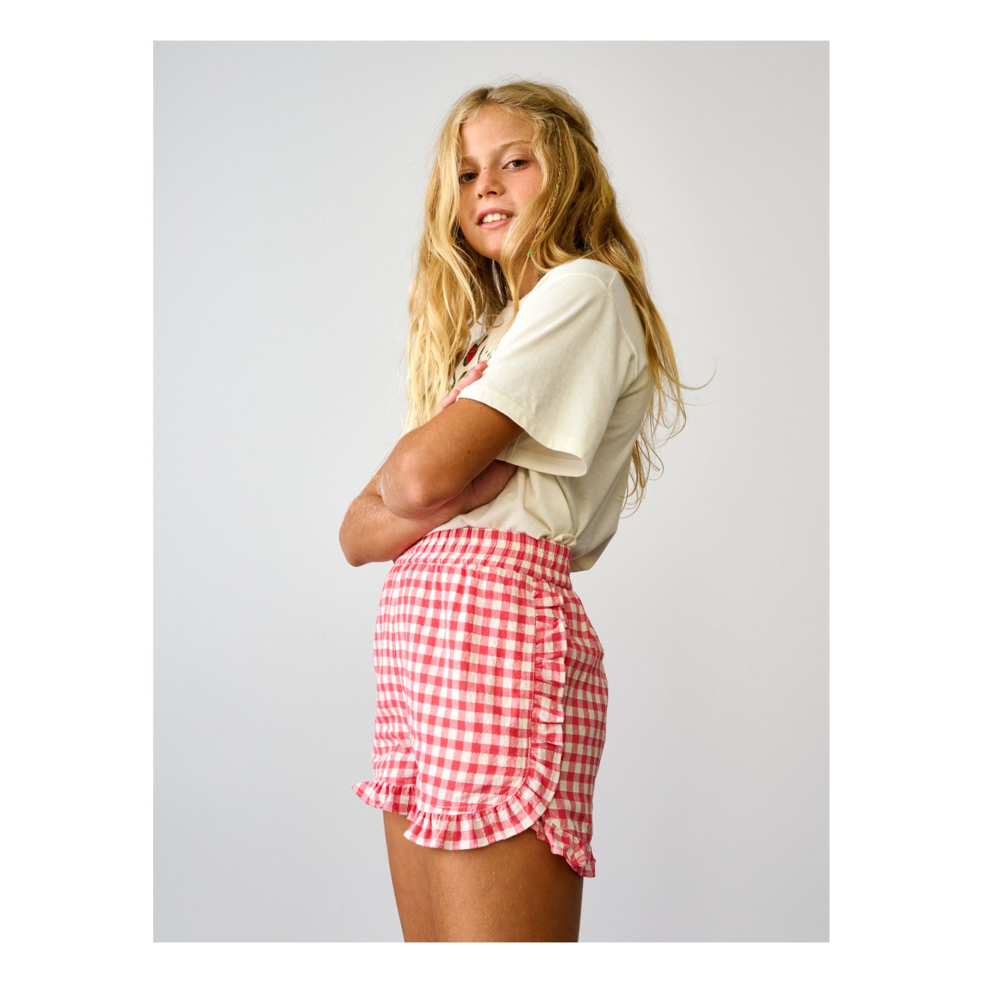 Aimy Gingham Shorts Poppy- Product image n°5