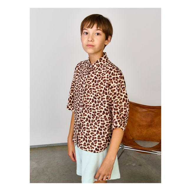 Ave Leopard Print Shirt Brown