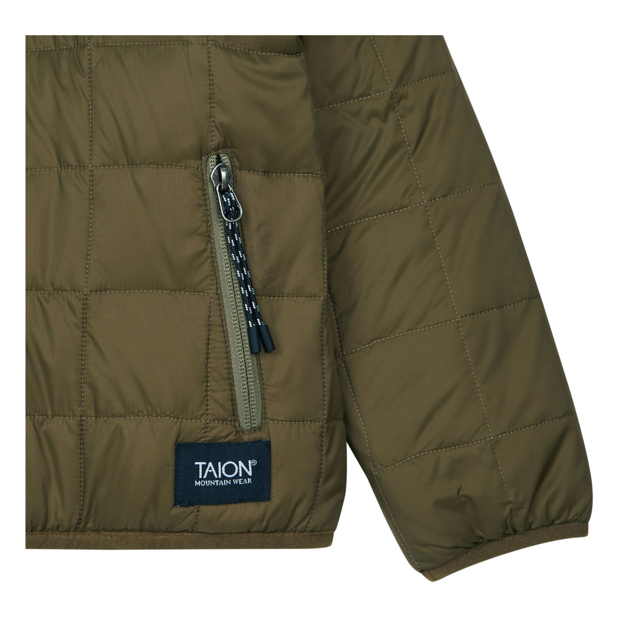 Hooded Puffer Jacket Olive green- Product image n°2