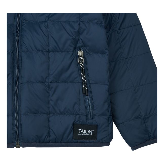 Hooded Puffer Jacket Azul Marino