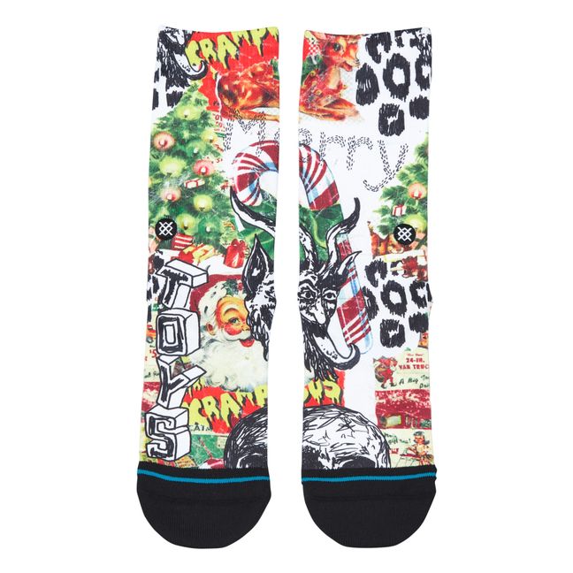 Merry Krampus Socks White