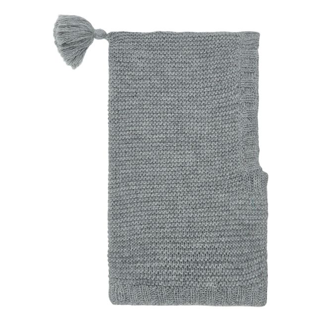 Lutin Baby Alpaca Hood | Heather grey