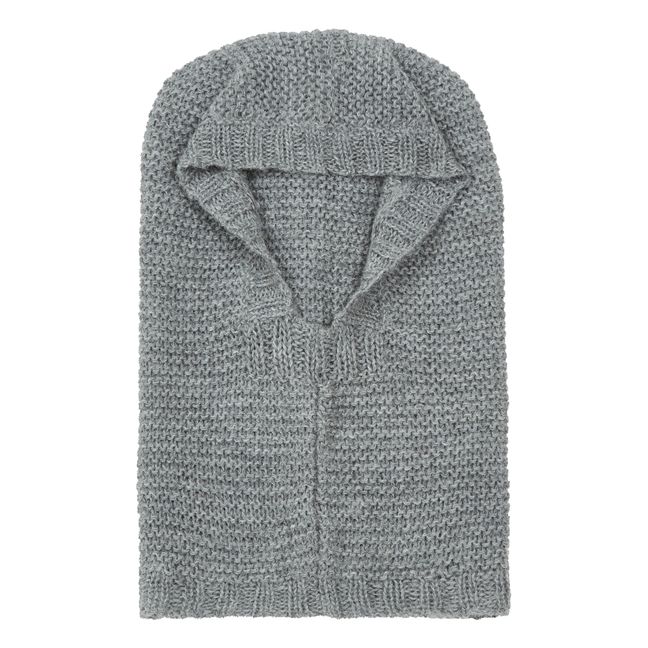 Lutin Baby Alpaca Hood | Heather grey