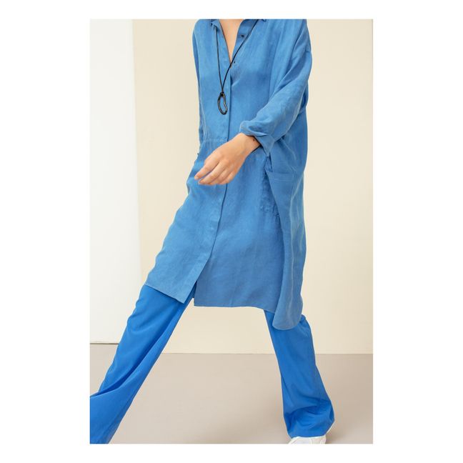 Louise Shirt Dress Blu