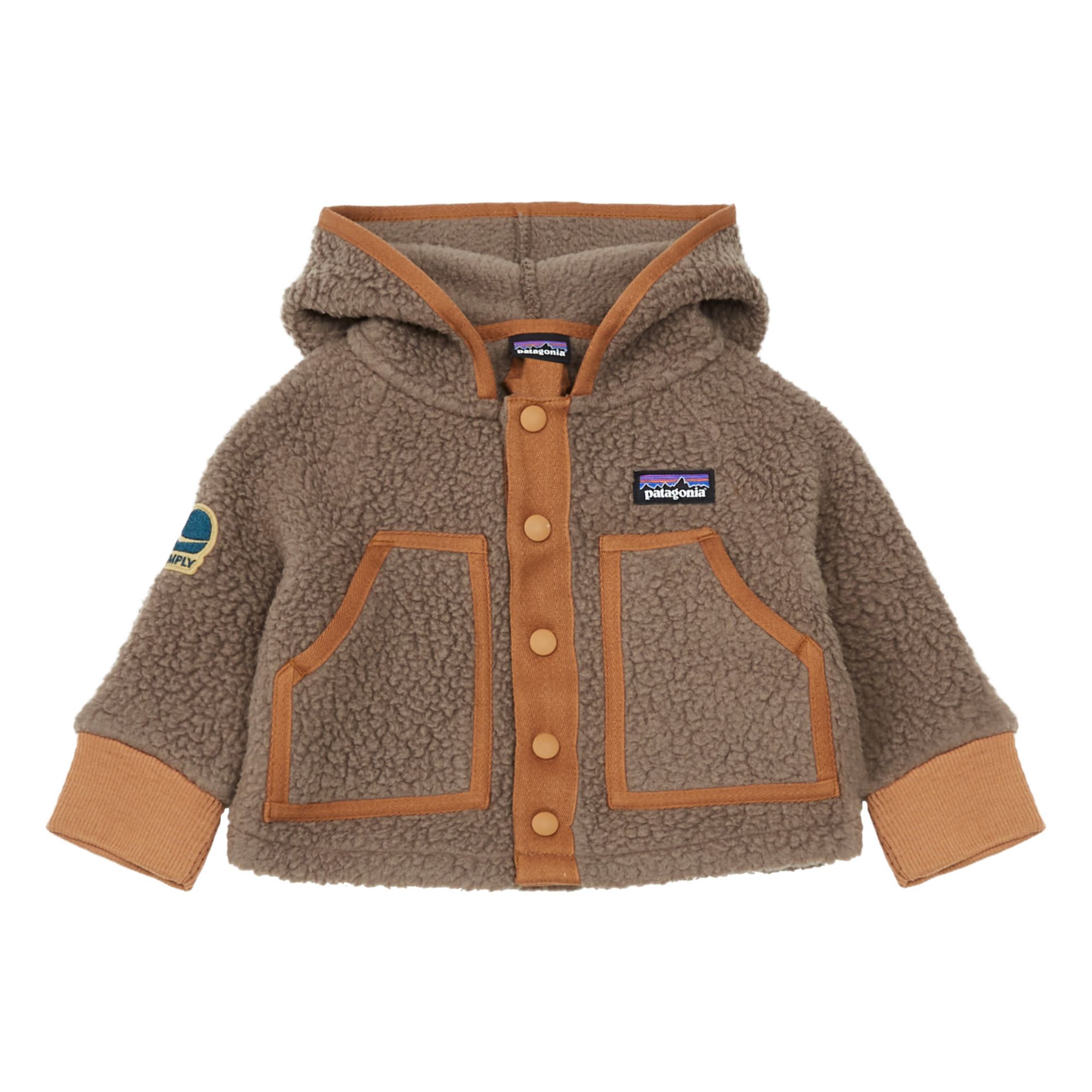 Recycled Pile Retro Polar Fleece Jacket Brown- Product image n°0