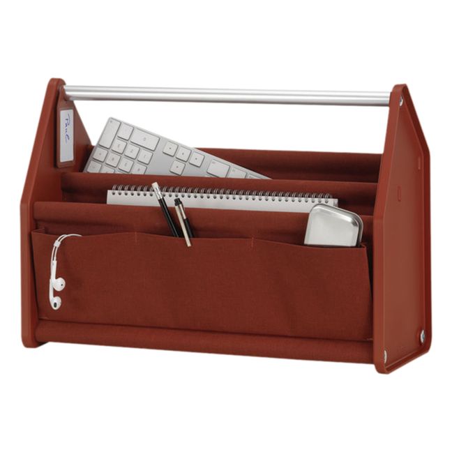 Porta-oggetti, modello: Locker Box - Konstantin Grcic | Rosso mattone