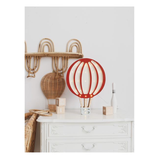 Hot Air Balloon Table Lamp Burgundy