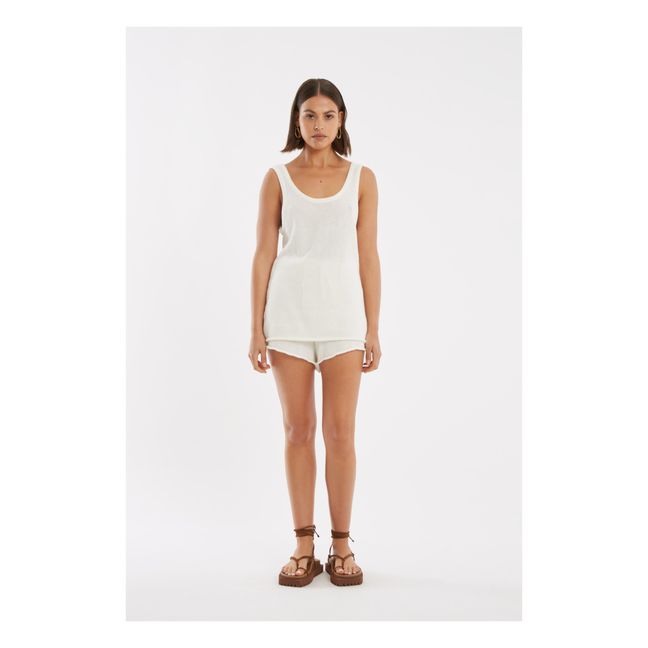 Ramie Tank Top | Bianco