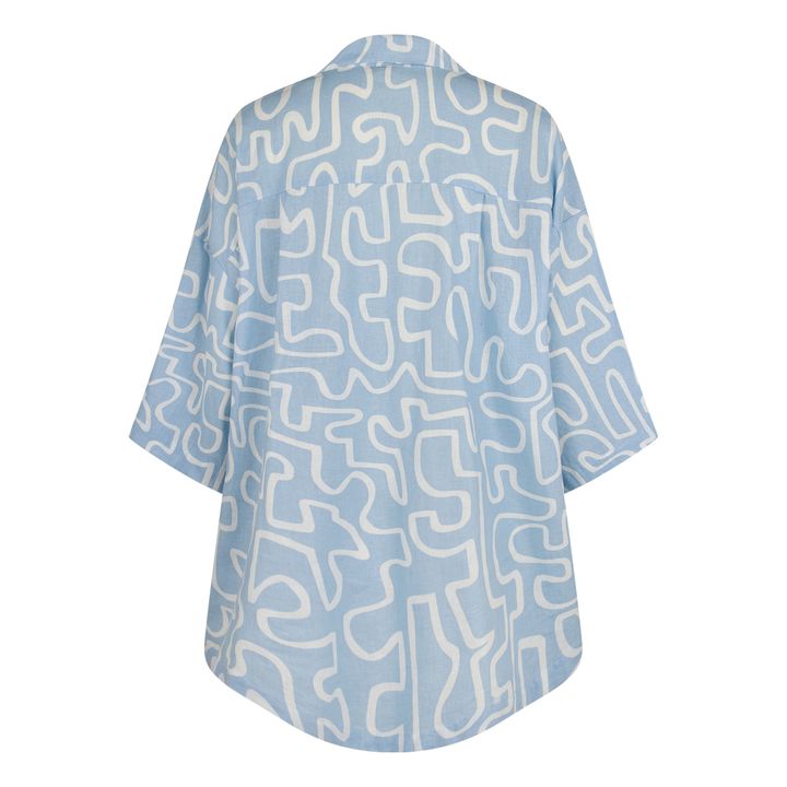 Camisa de algodón orgánico Edgar Azul- Imagen del producto n°4