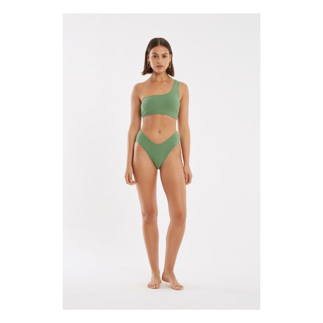 Forest Terry Cloth Bikini Top Verde