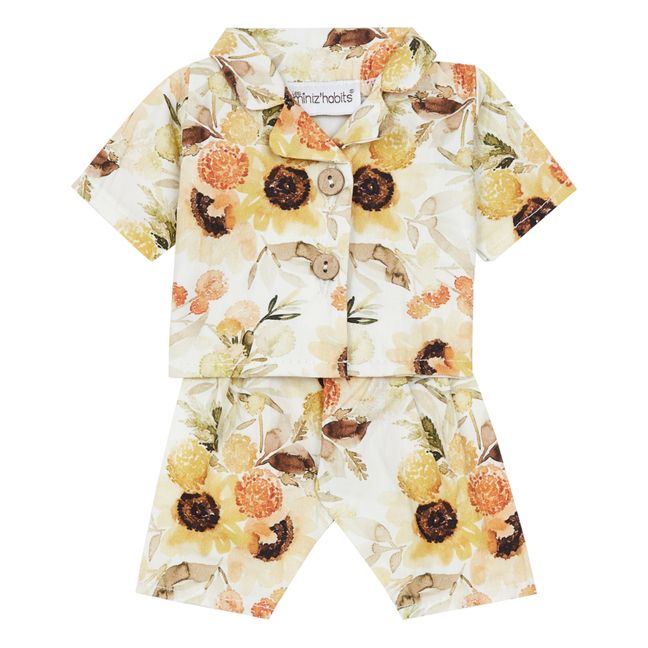 Pyjama mit Knopfleiste aus Baumwolle Sonnenblume