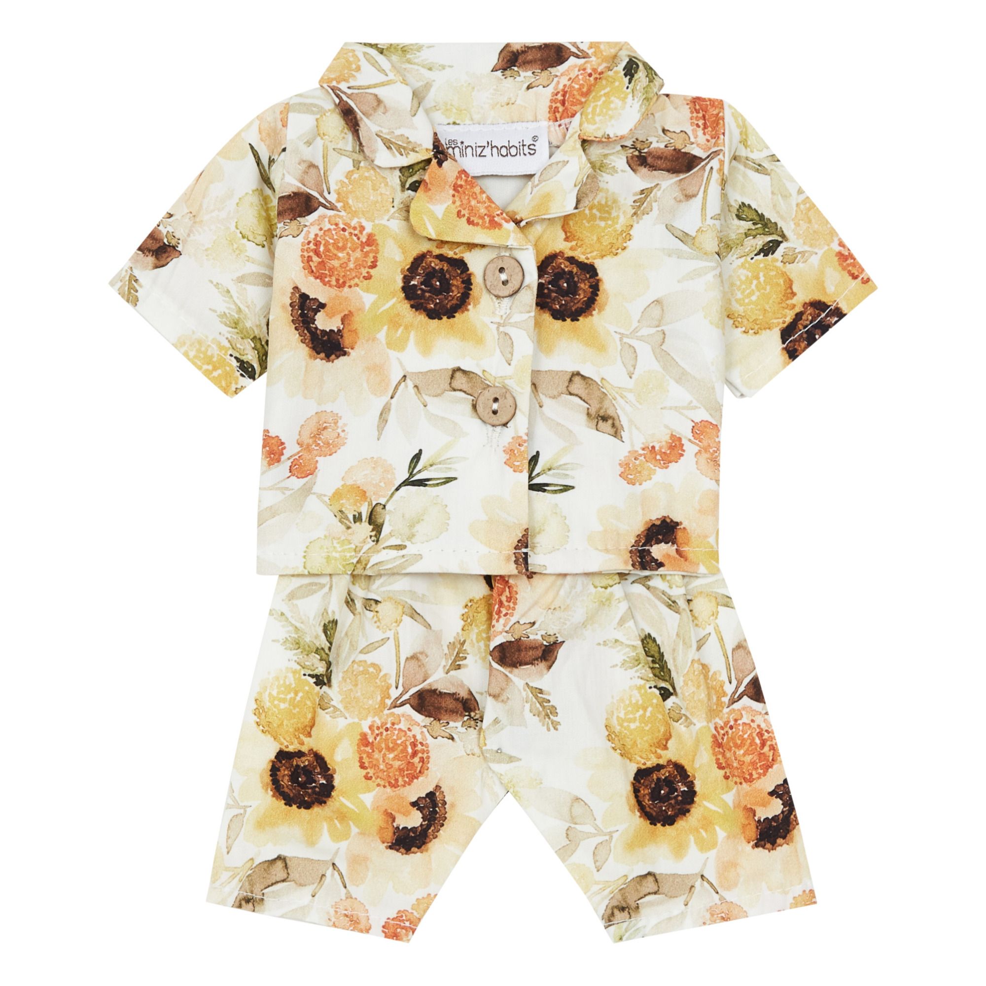 Minikane - Pyjama à bouton en coton Tournesol - Multicolore