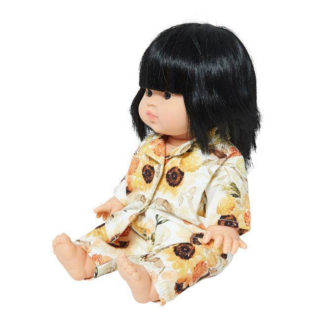 Pyjama mit Knopfleiste aus Baumwolle Sonnenblume