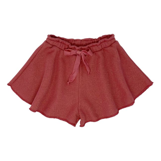 Lurex Fleece Shorts Pink