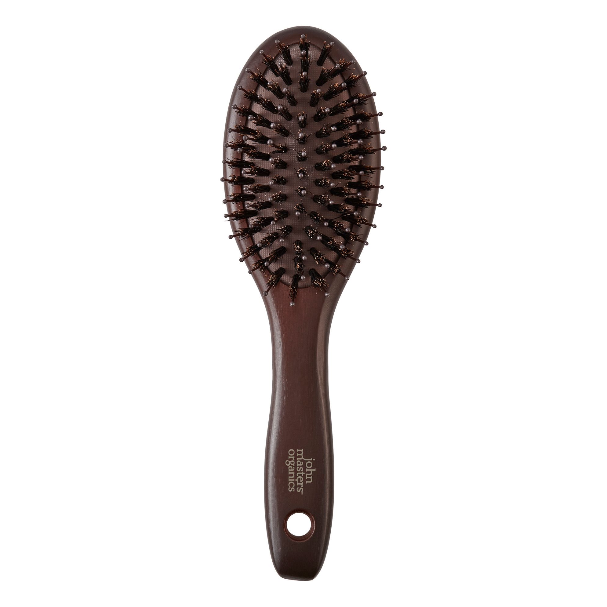 John Masters Organics - Brosse spéciale cheveux épais - Format mini - Marron