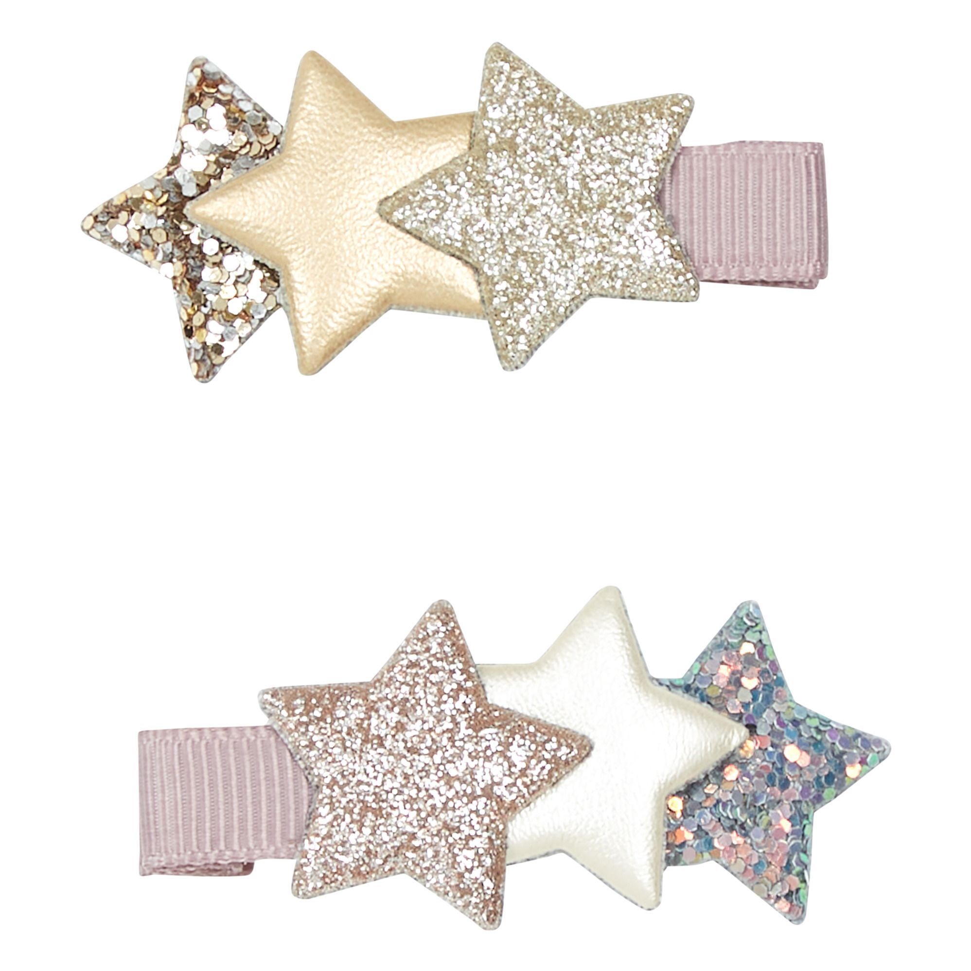 Mimi & Lula - Set Barrettes Triple Etoile - Fille - Rose