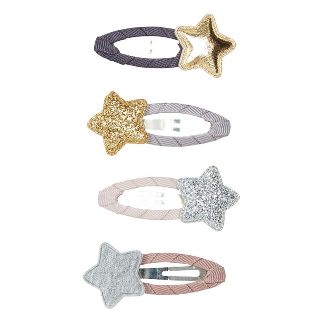 Set of Star Hair Clips Argento
