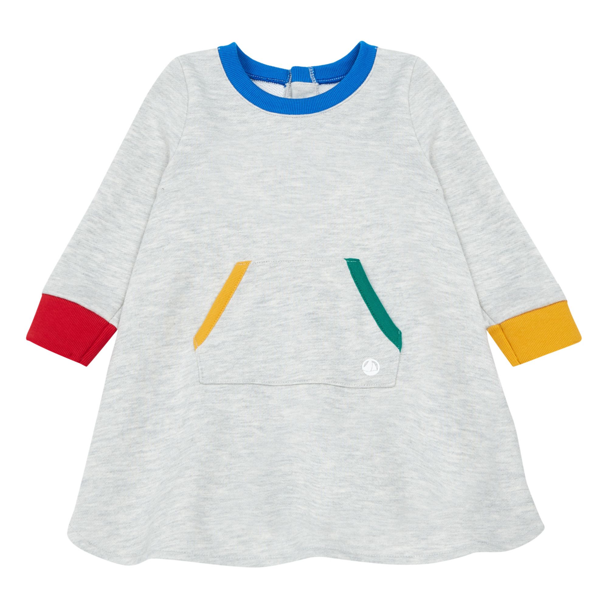 Petit Bateau - Robe Molleton Taupe - Fille - Gris