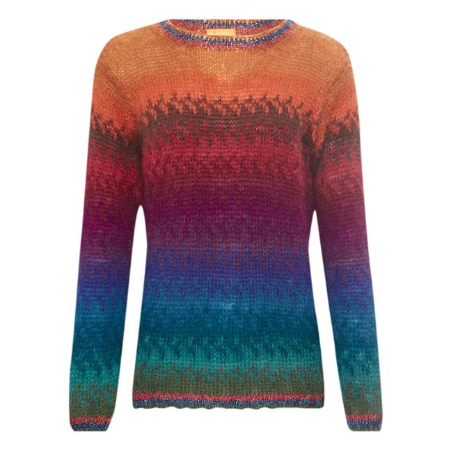 Pull Tie and Dye Strong Mohair et Laine Multicolore