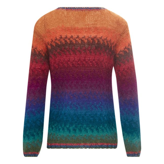 Tie and Dye Strong Mohair and Wool Sweater Multicoloured