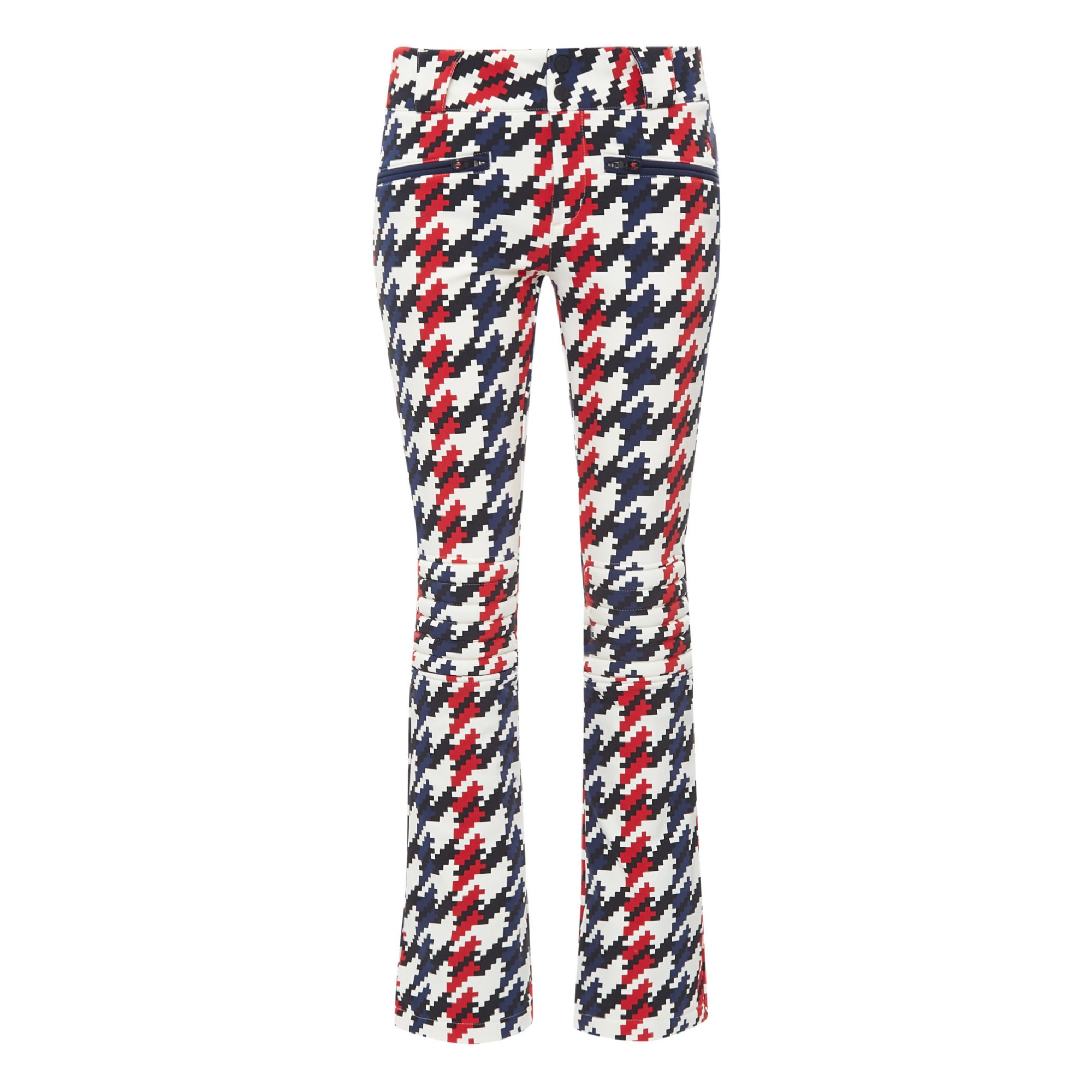 red white and blue flare pants