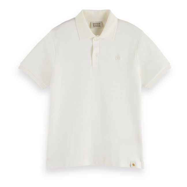 Pima Cotton Polo Shirt Weiß