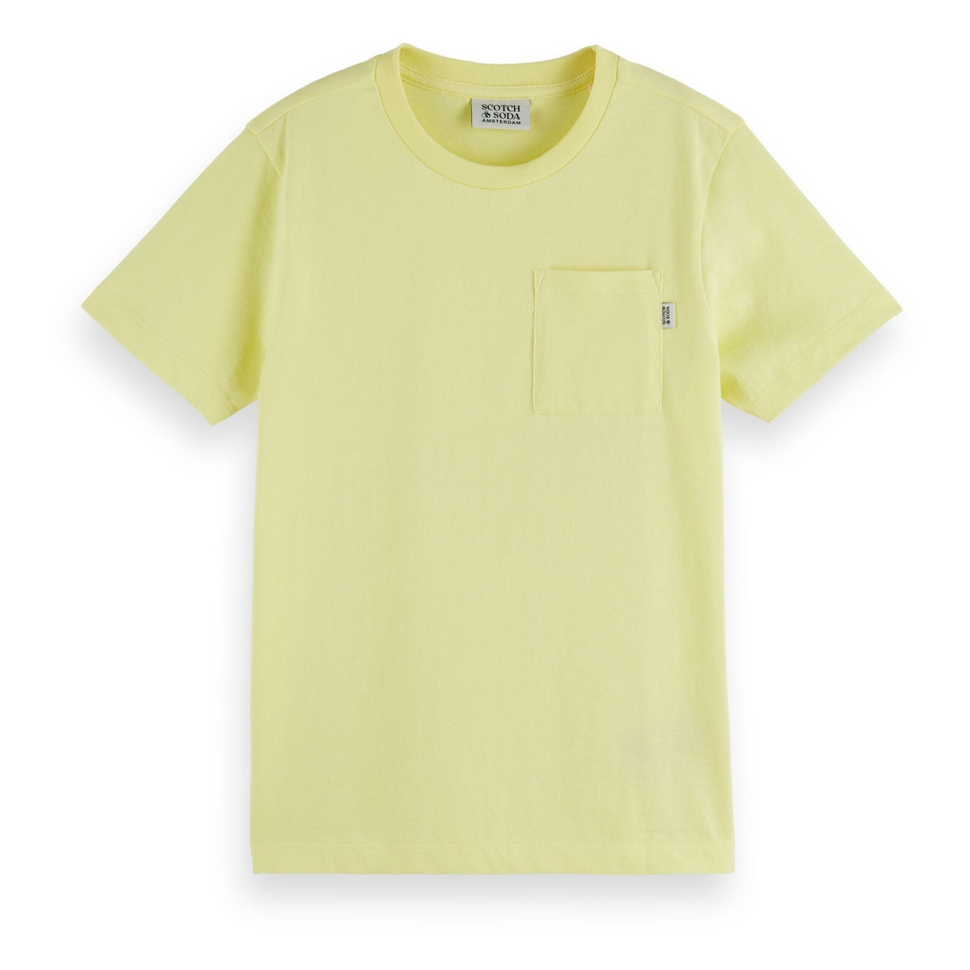 Scotch & Soda - T-shirt Poche Coton Bio - Garçon - Jaune