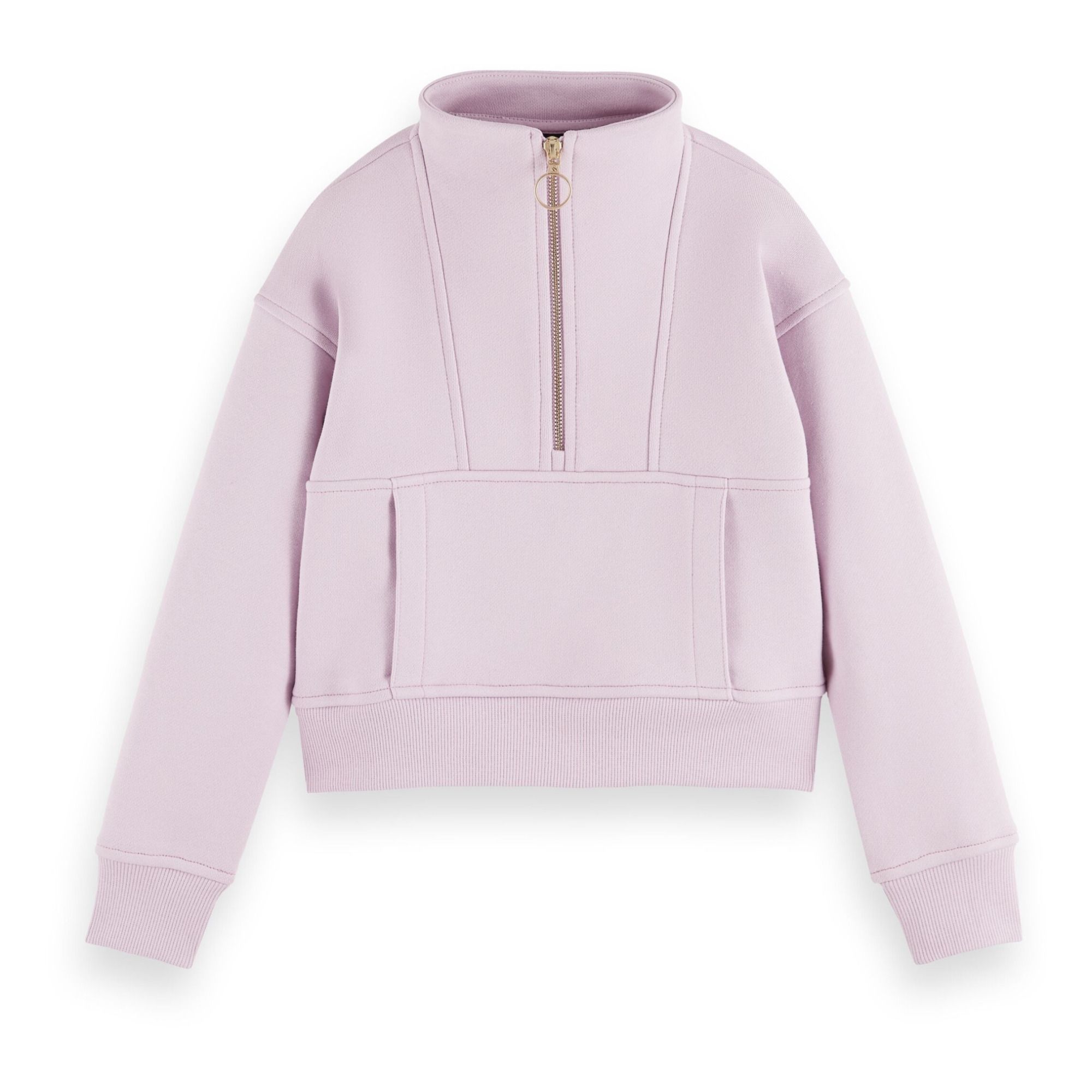 Scotch & Soda - Sweat Zippé Uni Coton Bio - Fille - Lavande