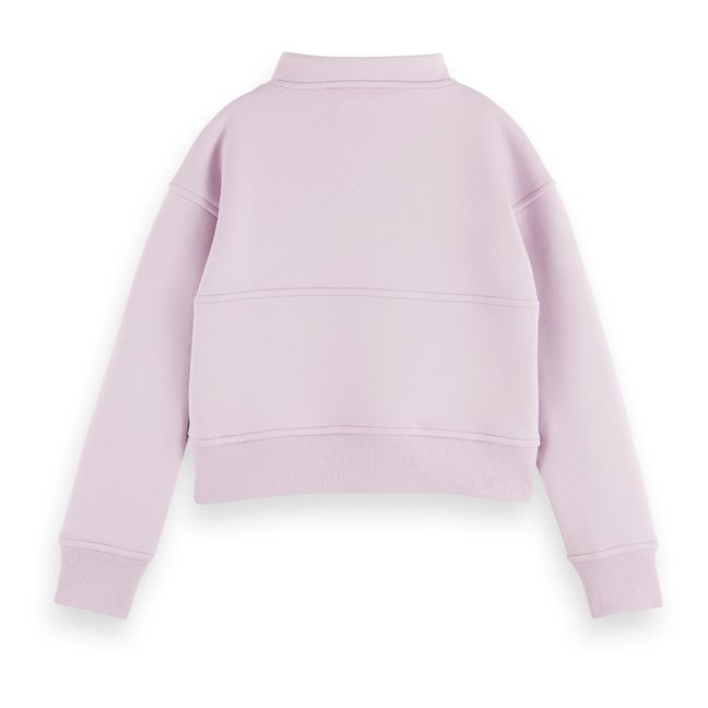 Organic Cotton Zip-Up Sweatshirt Lavender