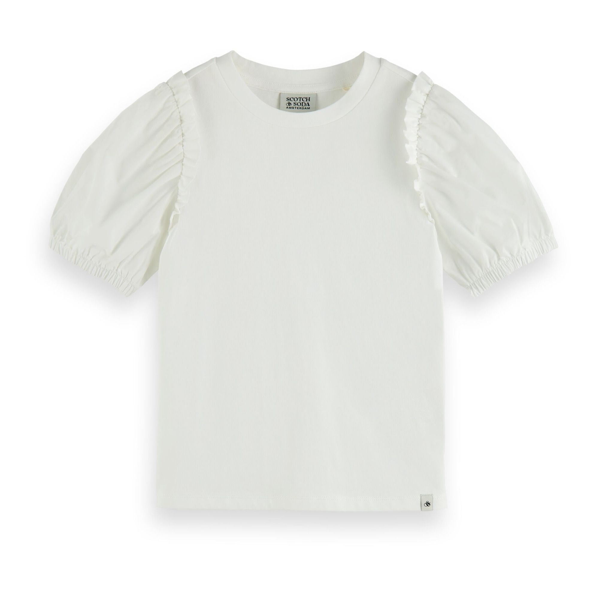 Scotch & Soda - T-shirt Manches Ballons - Fille - Blanc