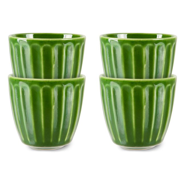 Tasse The emeralds en céramique - Set de 4 Vert