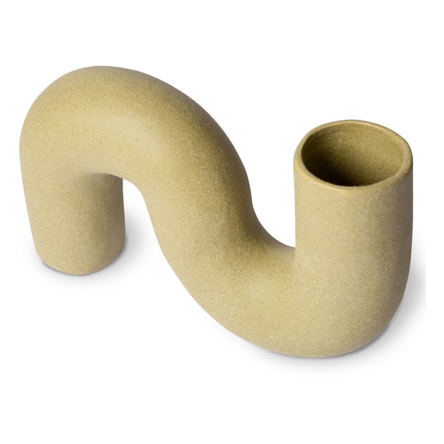 Vaso, modello: Twisted, in ceramica Verde oliva
