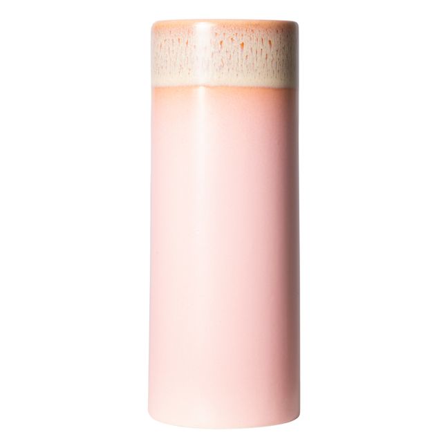 Vase 70's céramique Rose pâle
