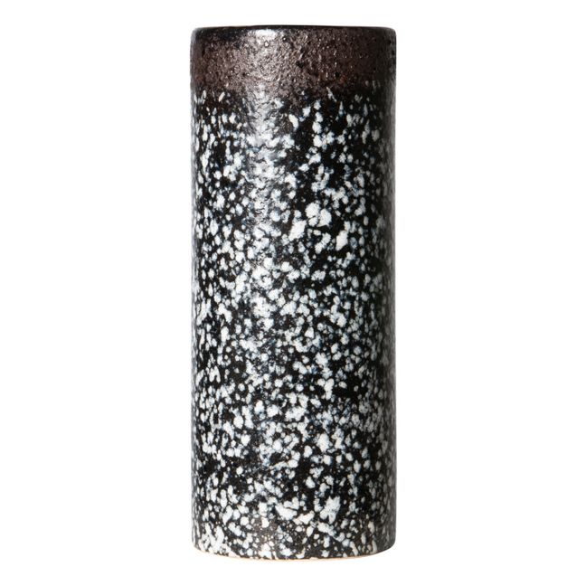 70's Ceramic Vase Charcoal grey