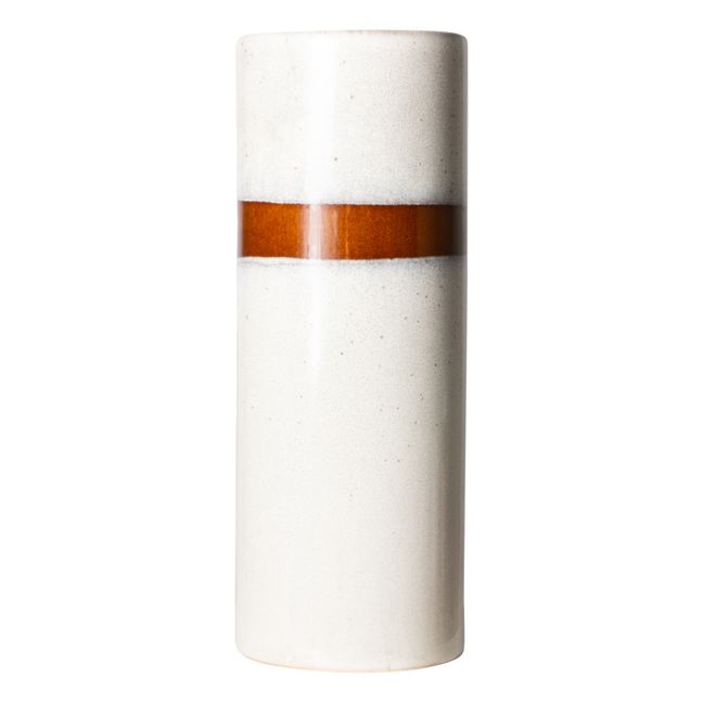 70's Ceramic Vase White