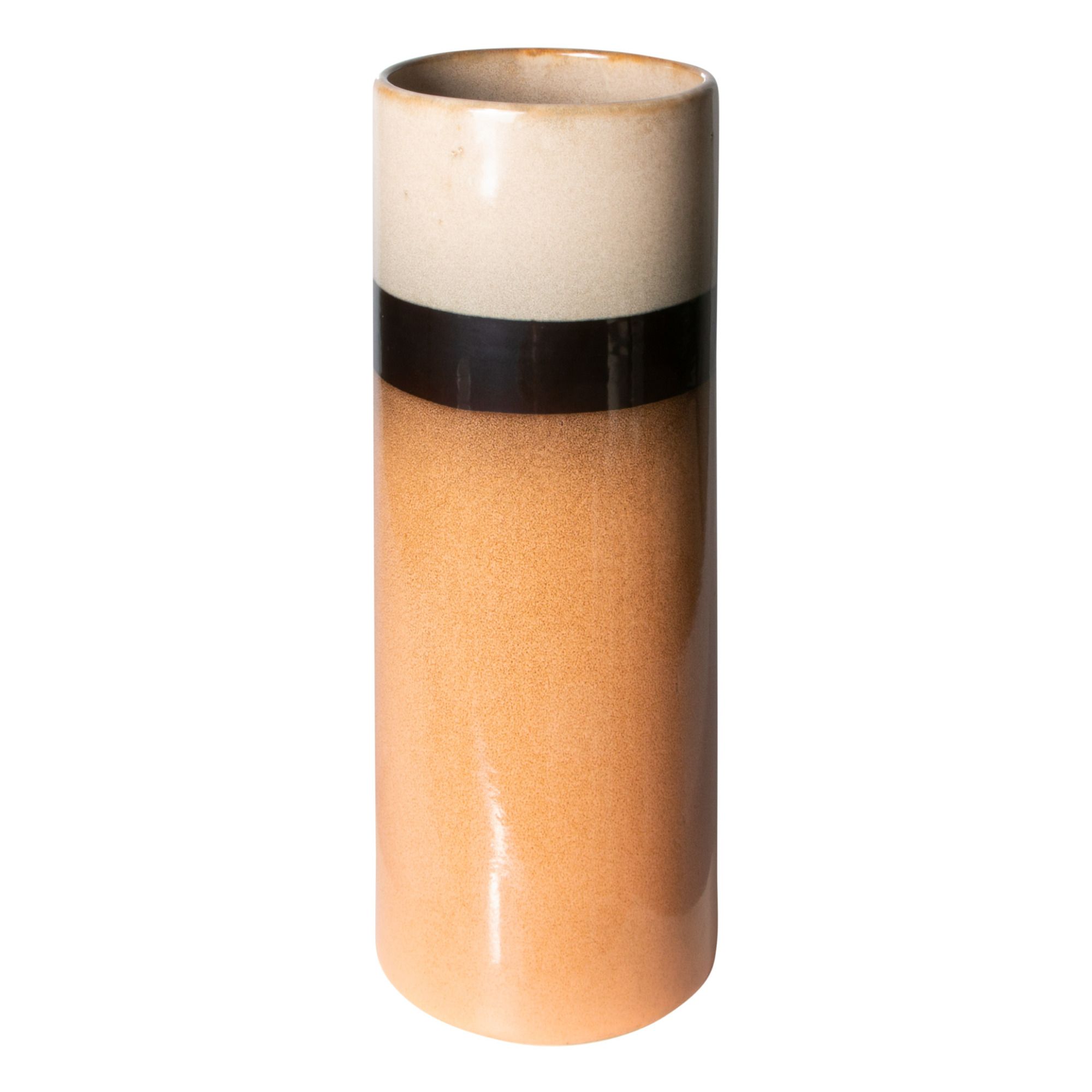 70's Ceramic Vase Orange Rouille- Product image n°0